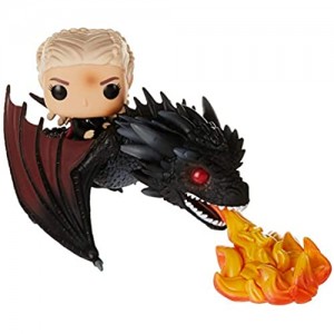 Funko- Pop Rides: Game of Thrones-Daenerys on Fiery Drogon Collectible Figure Multicolore 45338