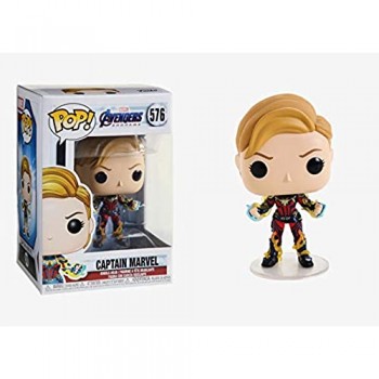Funko- Pop Endgame-Captain Marvel w/New Hair Collectible Toy Multicolore 45143