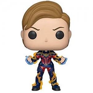 Funko- Pop Endgame-Captain Marvel w/New Hair Collectible Toy Multicolore 45143