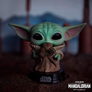 Funko- Pop Star Wars:The Mandalorian-The Child w/Frog Figura da Collezione Multicolore 49932