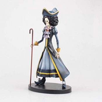 anzhcz Anime One Piece Action Figure Brook Action PVC Figure Puppets Toys King of The Soul Modello Brook Collezione Anime Giocattolo per Bambini Regalo 20 Cm