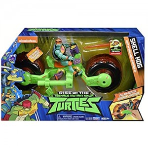 Giochi Preziosi Teenage Mutant Ninja Turtles Rise Off Moto con personaggio Shell Hog con Mikey