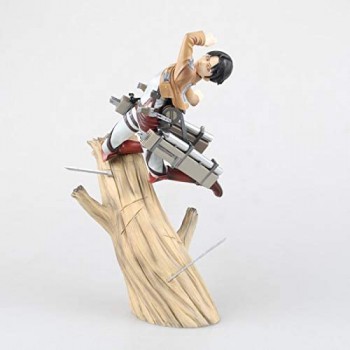 kijighg Attack On Titan Levi Eren Cartoon Doll PVC 25Cm Figurine Giapponese Confezionato in Scatola Action Figure per Kid Collezione Anime