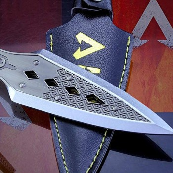 MANHUAN Apex Legends Games Modello Peacekeeper Shotgun Giocattolo in Metallo 1/6 Pugnale Pistola ausiliaria Convertitore VK47 Portachiavi Regalo da Collezione (Wraith Knife Dagger)