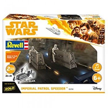 Revell- Build & Play Imperial Patrol Speeder Han Solo Kit di Modelli in plastica Multicolore 06768